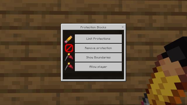 Screenshot of the Minecraft Bedrock Marketplace product Protection Blocks created by Box Build.