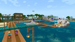Screenshot of the Minecraft Bedrock Marketplace product Caribbean Getaway created by BTWN Creations.