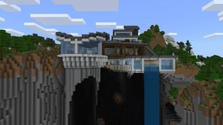 Screenshot of the Minecraft Bedrock Marketplace product Cliffside Mansion created by BTWN Creations.