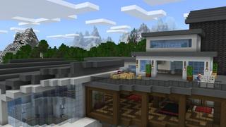 Screenshot of the Minecraft Bedrock Marketplace product Cliffside Mansion created by BTWN Creations.