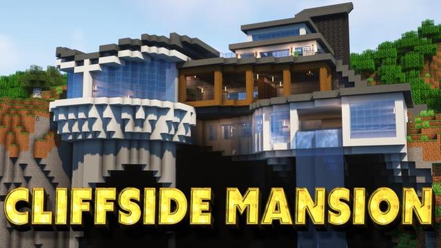 Thumbnail of the Minecraft Bedrock Marketplace product Cliffside Mansion created by BTWN Creations.
