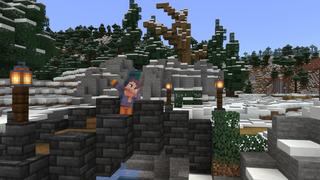 Screenshot of the Minecraft Bedrock Marketplace product Cozy Winter Cottage created by BTWN Creations.