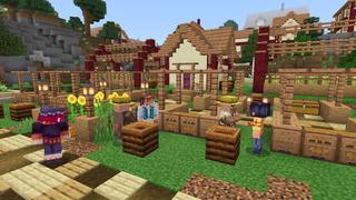 Screenshot of the Minecraft Bedrock Marketplace product Crimson Dragon Village created by BTWN Creations.