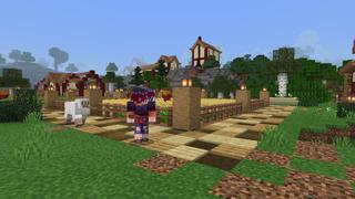 Screenshot of the Minecraft Bedrock Marketplace product Crimson Dragon Village created by BTWN Creations.