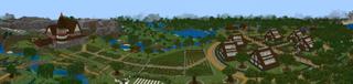 Panorama of the Minecraft Bedrock Marketplace product Delta Gardens created by BTWN Creations.