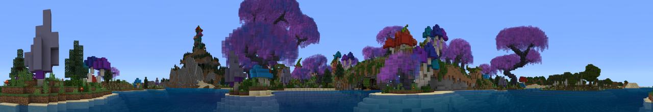 Panorama of the Minecraft Bedrock Marketplace product Enchanted Forest created by BTWN Creations.