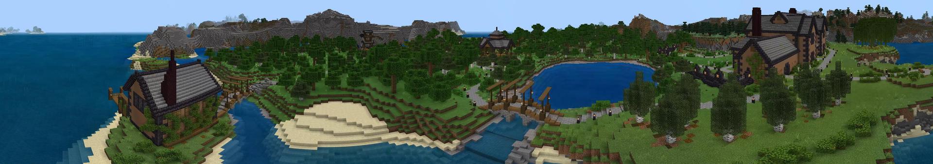 Panorama of the Minecraft Bedrock Marketplace product Forest Manor created by BTWN Creations.