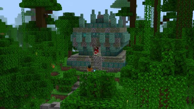 Screenshot of the Minecraft Bedrock Marketplace product Garden Temple created by BTWN Creations.