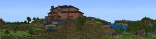 Panorama of the Minecraft Bedrock Marketplace product Hilltop Manor created by BTWN Creations.