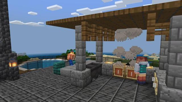 Screenshot of the Minecraft Bedrock Marketplace product Hilltop Manor created by BTWN Creations.