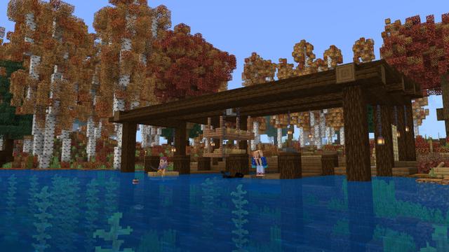 Screenshot of the Minecraft Bedrock Marketplace product Lakeside Retreat created by BTWN Creations.
