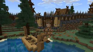 Screenshot of the Minecraft Bedrock Marketplace product Pinewood Cove created by BTWN Creations.