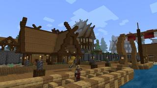 Screenshot of the Minecraft Bedrock Marketplace product Pinewood Cove created by BTWN Creations.