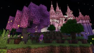 Screenshot of the Minecraft Bedrock Marketplace product Pink Palace created by BTWN Creations.