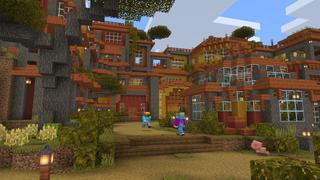 Screenshot of the Minecraft Bedrock Marketplace product Savanna Farm Village created by BTWN Creations.