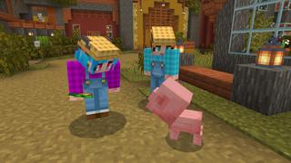 Screenshot of the Minecraft Bedrock Marketplace product Savanna Farm Village created by BTWN Creations.