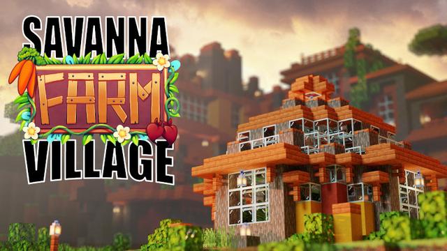 Thumbnail of the Minecraft Bedrock Marketplace product Savanna Farm Village created by BTWN Creations.