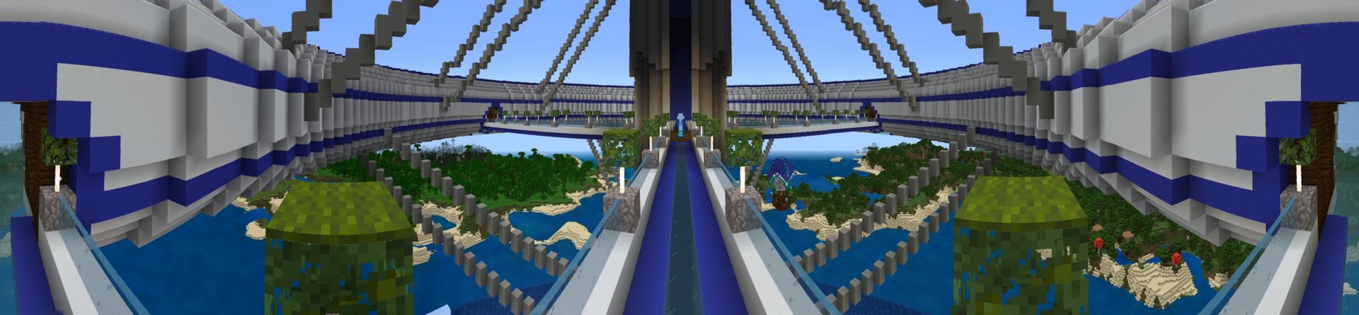 Panorama of the Minecraft Bedrock Marketplace product Sky Tower created by BTWN Creations.
