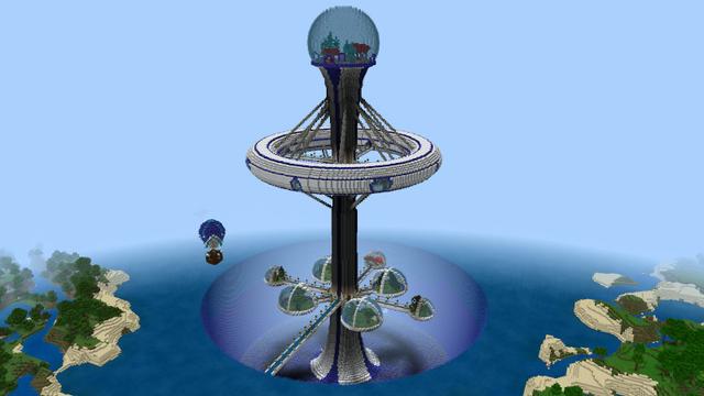 Screenshot of the Minecraft Bedrock Marketplace product Sky Tower created by BTWN Creations.
