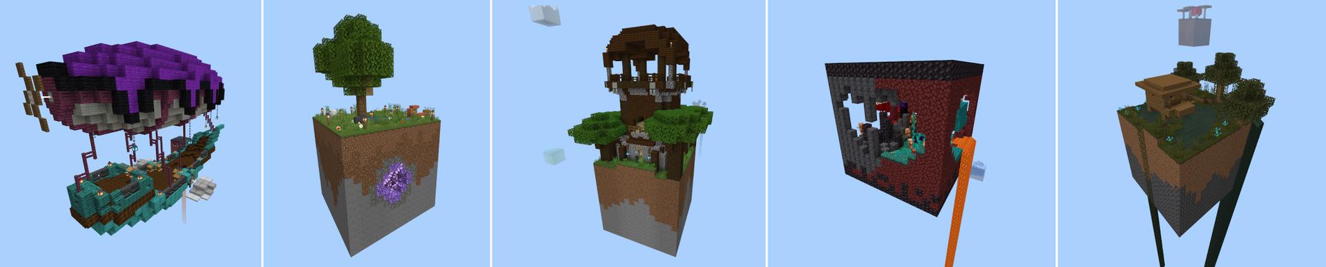 Panorama of the Minecraft Bedrock Marketplace product Skyblock Chunked created by BTWN Creations.