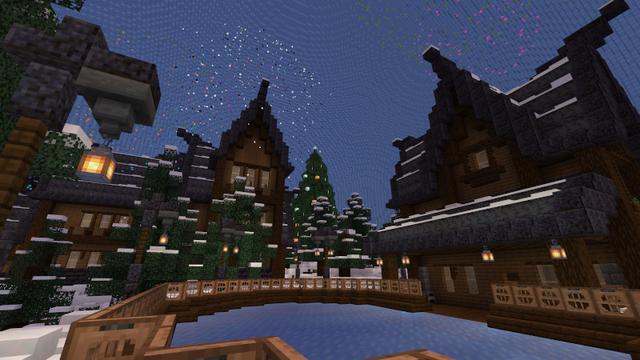 Screenshot of the Minecraft Bedrock Marketplace product Snow Globe Beach Resort created by BTWN Creations.