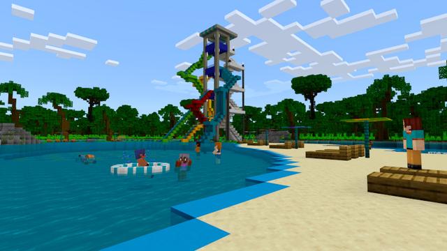 Screenshot of the Minecraft Bedrock Marketplace product Tropical Resort created by BTWN Creations.