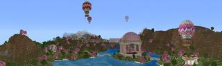 Panorama of the Minecraft Bedrock Marketplace product Valentine's Garden created by BTWN Creations.