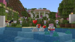 Screenshot of the Minecraft Bedrock Marketplace product Valentine's Garden created by BTWN Creations.