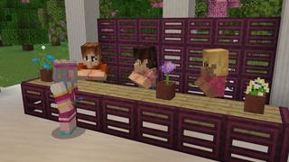 Screenshot of the Minecraft Bedrock Marketplace product Valentine's Garden created by BTWN Creations.