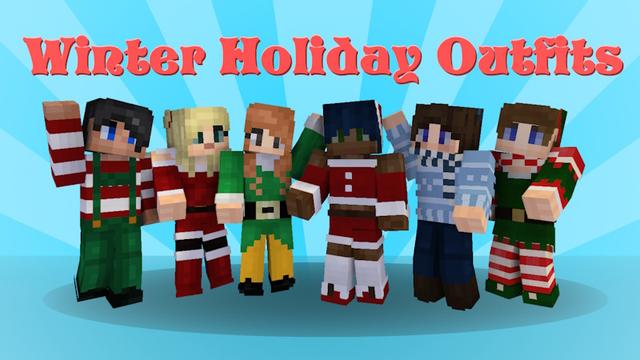 Thumbnail of the Minecraft Bedrock Marketplace product Winter Holiday Outfits created by BTWN Creations.