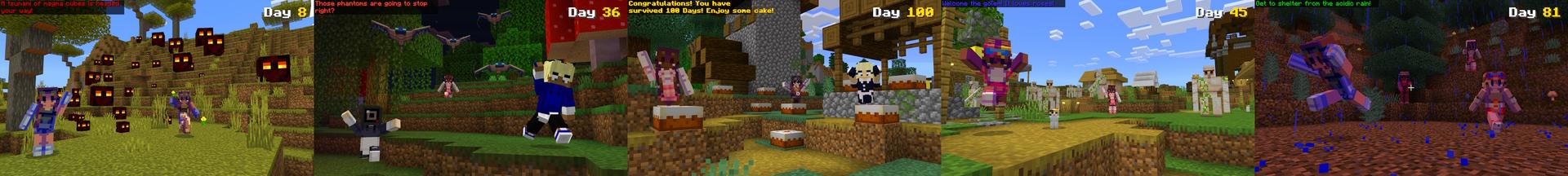 Panorama of the Minecraft Bedrock Marketplace product 100 Days! created by Builders Horizon.