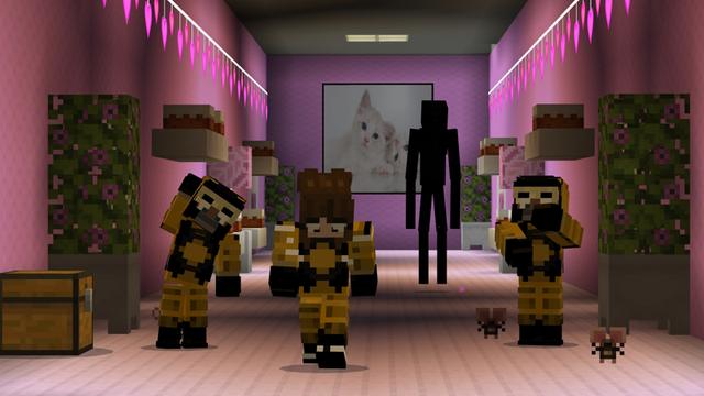 Screenshot of the Minecraft Bedrock Marketplace product Backrooms+ created by Builders Horizon.