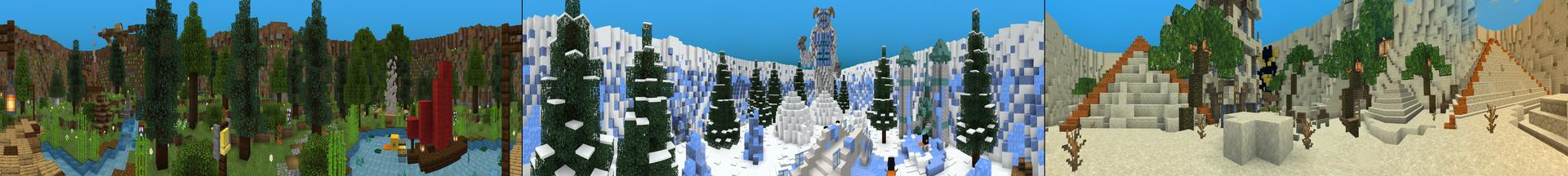 Panorama of the Minecraft Bedrock Marketplace product Blind & Sneak - Biomes created by Builders Horizon.