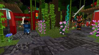 Screenshot of the Minecraft Bedrock Marketplace product Blind & Sneak: Japanese Garden created by Builders Horizon.
