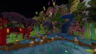 Screenshot of the Minecraft Bedrock Marketplace product Blind & Sneak: Japanese Garden created by Builders Horizon.