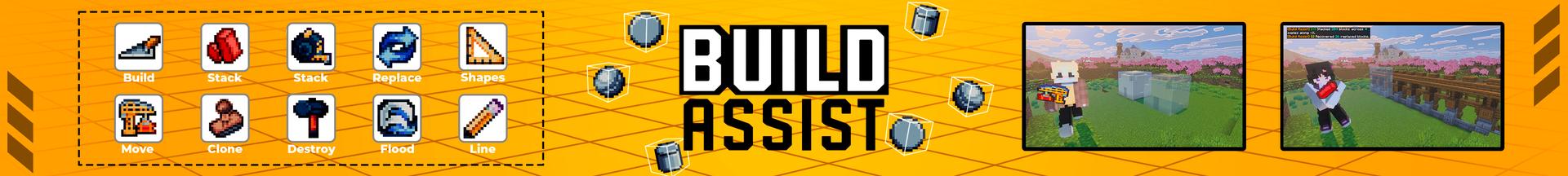 Panorama of the Minecraft Bedrock Marketplace product Build Assist created by Builders Horizon.