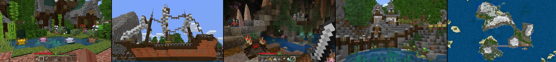 Panorama of the Minecraft Bedrock Marketplace product Destiny Island created by Builders Horizon.