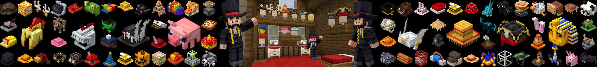 Panorama of the Minecraft Bedrock Marketplace product Hats created by Builders Horizon.