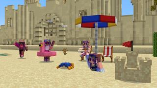Screenshot of the Minecraft Bedrock Marketplace product How To Live In A Sandcastle created by Builders Horizon.