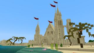 Screenshot of the Minecraft Bedrock Marketplace product How To Live In A Sandcastle created by Builders Horizon.