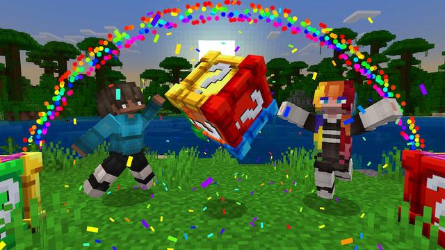 Screenshot of the Minecraft Bedrock Marketplace product LUCKY BLOCKS created by Builders Horizon.