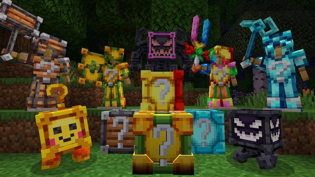 Screenshot of the Minecraft Bedrock Marketplace product LUCKY BLOCKS created by Builders Horizon.