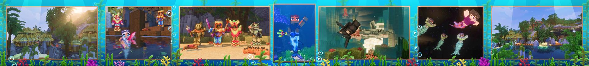 Panorama of the Minecraft Bedrock Marketplace product Mermaids created by Builders Horizon.