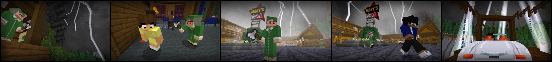 Panorama of the Minecraft Bedrock Marketplace product Motel Fear created by Builders Horizon.
