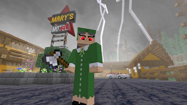 Screenshot of the Minecraft Bedrock Marketplace product Motel Fear created by Builders Horizon.
