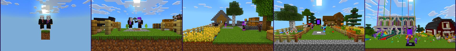 Panorama of the Minecraft Bedrock Marketplace product One Block Hackers created by Builders Horizon.