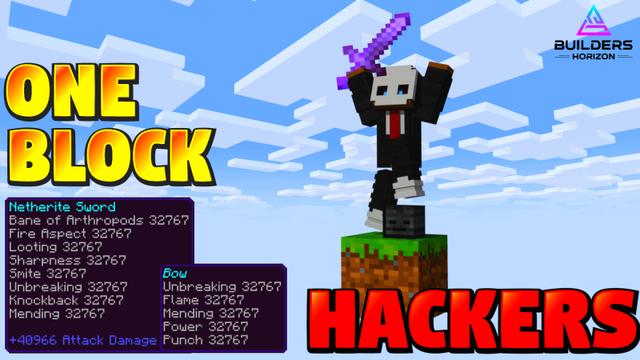 Thumbnail of the Minecraft Bedrock Marketplace product One Block Hackers created by Builders Horizon.