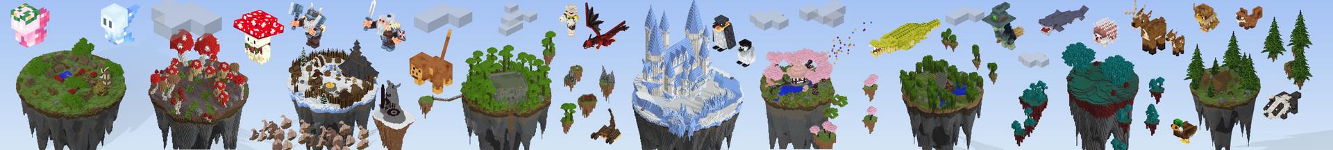 Panorama of the Minecraft Bedrock Marketplace product One Block created by Builders Horizon.