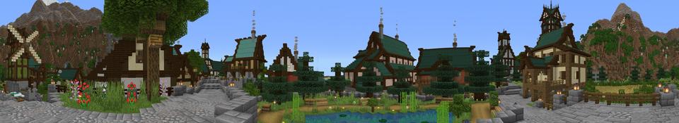 Panorama of the Minecraft Bedrock Marketplace product Port Side created by Builders Horizon.