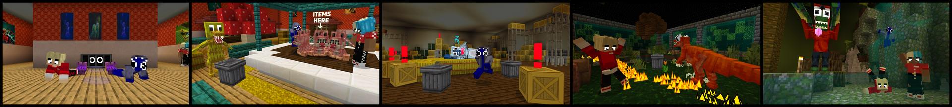 Panorama of the Minecraft Bedrock Marketplace product Rainbow Pet Friends created by Builders Horizon.